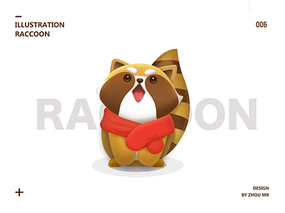 Texture-Raccoon animal cartoon lovely q version raccoon texture 插图