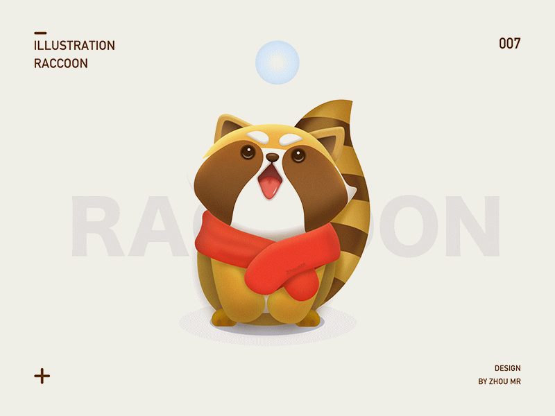 Dynamic-Raccoon animal bubble dynamic dynamic effect illustrations mascot q version raccoon texture