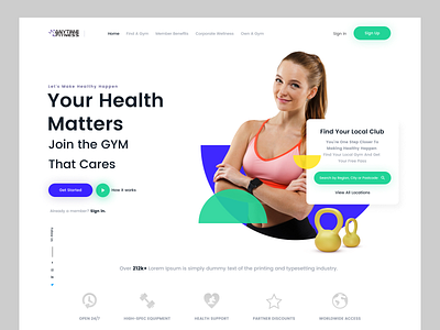 Anytime Fitness - Gym Website UI Design Redesign Concept