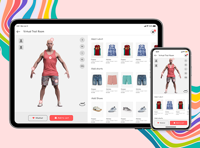 Virtual Trail Room app design flat india ios shopping app trail room ui design uiux ux uxdesign visual design vr