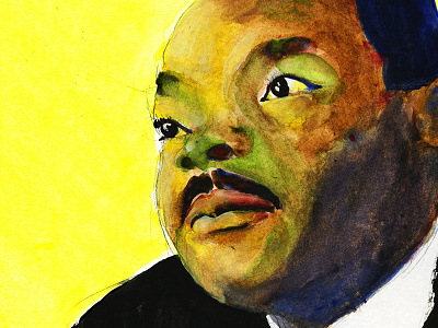 The Mountaintop dr. martin luther king i have a dream illustration martin luther king mlk mlkjr paint pencil the mountaintop watercolor