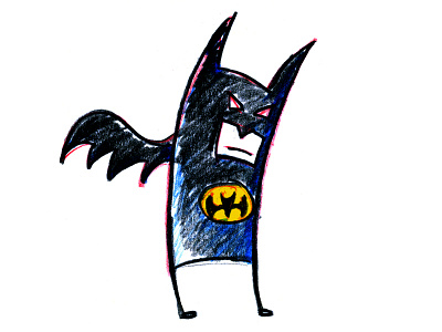 Batman batman color pencil coloured pencil dark knight drawing gotham illustration pencil