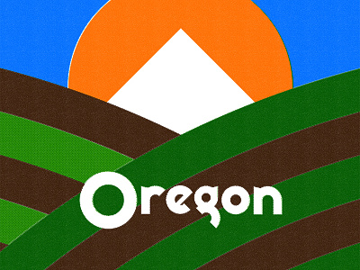 Oregon Wy’east & Vineyards illustration lettering mountain mt hood oregon sunset typography vineyard wine wyeast