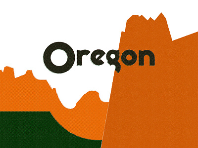 Oregon Smith Rock bend cliff illustration lettering mountain oregon smith rock sunset type typography
