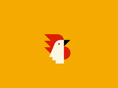 Rooster Y bird black red yellow illustration rooster vector yellow