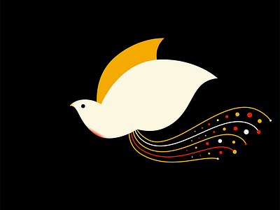 Pájaro bird black red yellow fly illustration pájaro tail vector wing