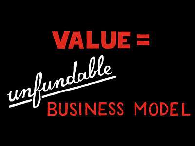 Value business hand lettering illustration lettering startup value vc venture capital