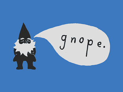 Gnope beard elf funny gnome gnope illustration nope
