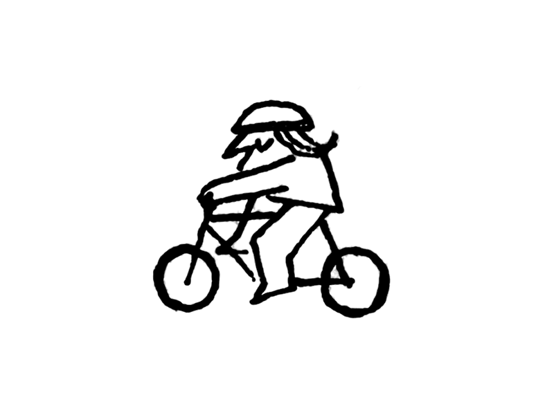 Cyclist animation bicycle bike black and white cyclist illustration pedal wip