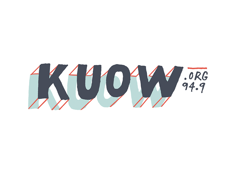 KUOW logo animation branding hand lettering illustration kuow lettering logo npr