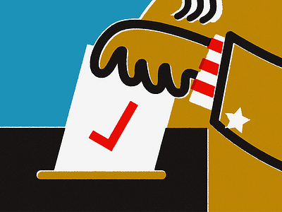 Vote Often ballot election illustration usa vote