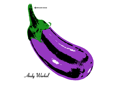 🍆 andy warhol eggplant illustration screen print warhol 🍆