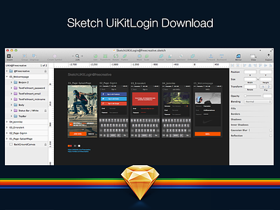Sketch App Ui Kit Login download flat gui kit login mobile sketch sketchapp ui ux