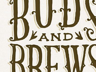 B&B v2 ampersand brown flowers handdrawn lettering typography