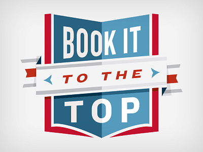 Book It badge blue book red