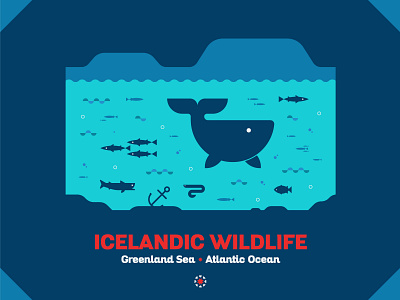 Icelandic Wildlife apparel branding clothing flatdesign graphic design iceland icon illustration mountain nature logo ocean reykjavik sea tourism travel tshirt vector water waves whale