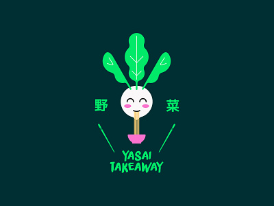 Yasai Vegetarian Takeaway branding character design graphic design icon identity illustration japan japanese logo restaurant vector vegetarian