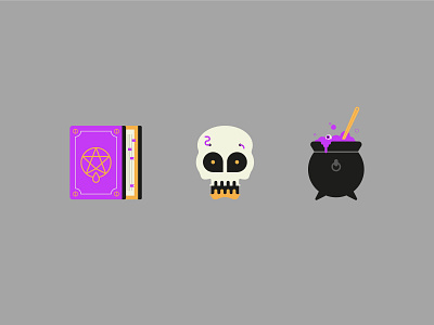 Halloween Icons book design flat design graphic design halloween icon illustraion illustration illustrator logo october skull spooky vector witch