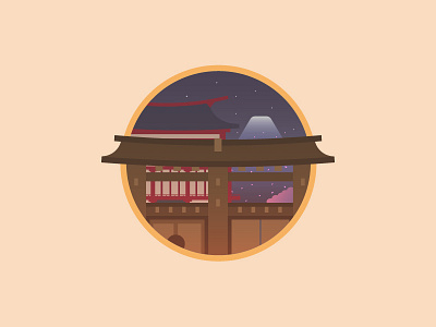 Overwatch Map Icons - Hanamura badge design game graphic design icon illustration japan overwatch vector