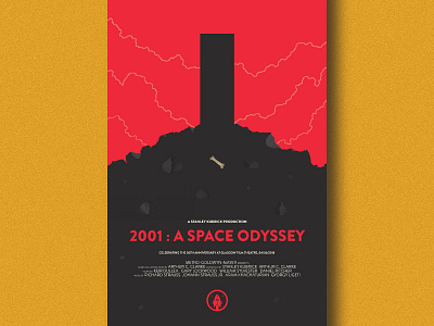 2001 : A Space Odyssey 50th Anniversary badge design flat design graphic graphic design icon illustration illustrator movie photoshop poster vector