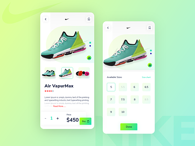 Nike App Exploration app app design application application ux ui e commerce nike air nike running