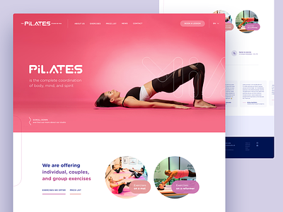 The Pilates studio by Mia - webdesign pilates pink ui webdesign website yoga