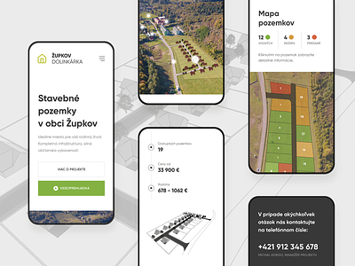 Župkov Dolinkárka - UX/UI building land clean design landing page simple ui ux web webdesign