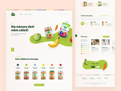 Ovko - baby food & meals - UX/UI baby food baby meal colorful ovko playful ui ux web webdesign