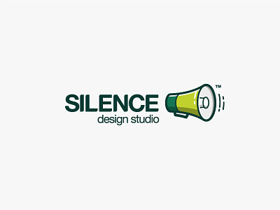 Silence - design studio graphic logo megaphone silence studio