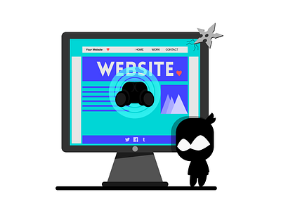 Website Ninjas flat design internet ninja ninjas web design website