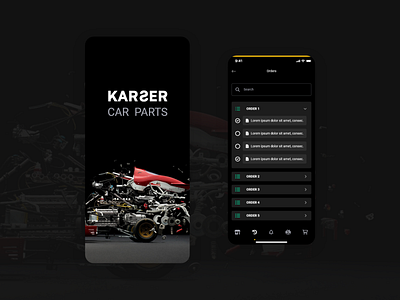 KARSER - Car Parts App app app design car mobile parts ui ux