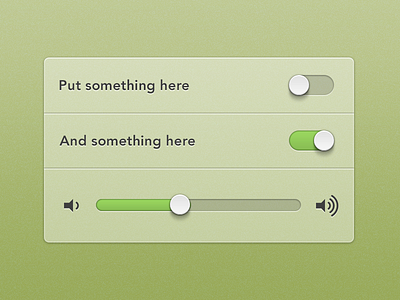 Simple components. (Free psd) elements free freebie slider switch tits ui