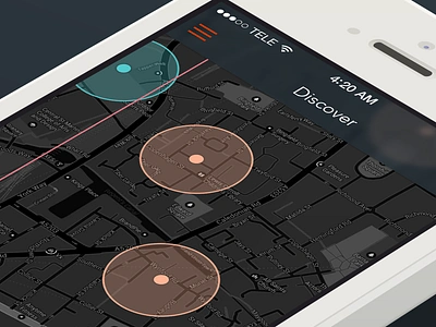 Discover discover interace ios ios7 iphone map overview pin search tits ui