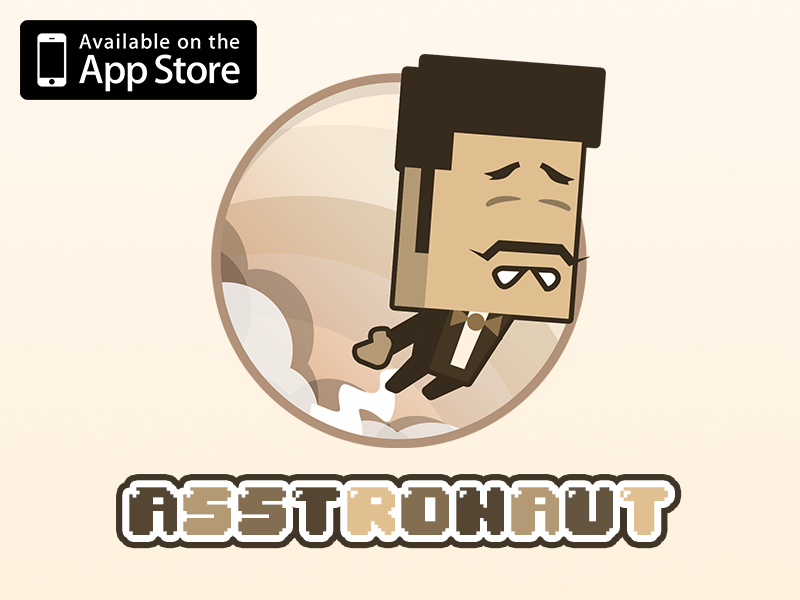 Asstronaut - the game play infinite illustration ui ios flappy fart game ass asstronaut