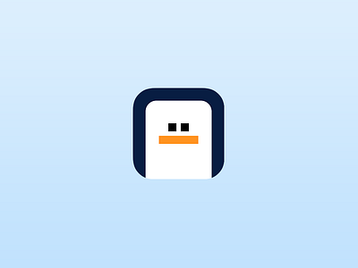 Penguin (bright) android animal app application bird cube flat game icon ios penguin square