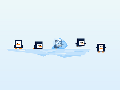Penguins app art bird cube game ice illustration ios penguin pengwin pixel simple