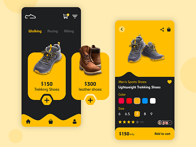 Shoes App - UI Design online shopping