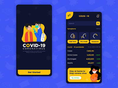 COVID-19 Mobile App covid 19 latest app design 2020 most popouler design most popouler design