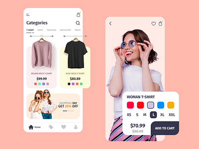 Clothing Store application design application ui ecommerce fashion fashion design girls night out online marketing online shop online shopping online store shopping uidesign uiuxdesign