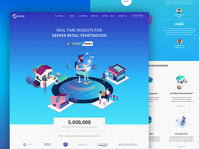 Bizom landingpage