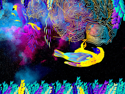 The Algorithmic Boogie - Bird's Nest design illustration vector