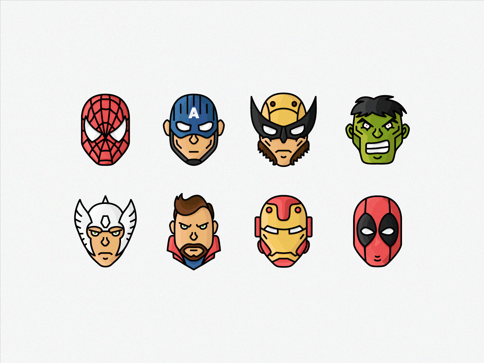 Marvel Icons by Kseniia Miakshykova on Dribbble