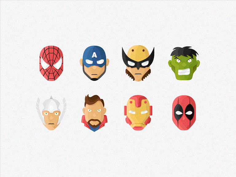 Marvel Icons by Kseniia Miakshykova on Dribbble