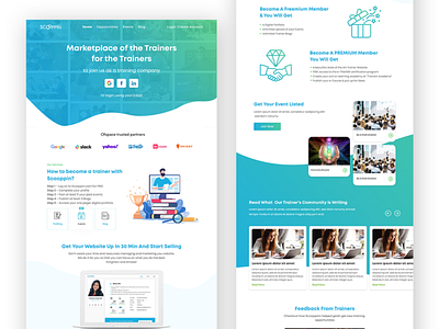 Trainer's Community Website business website design dribbble graphicdesign illustration networking opportunity trainers website design