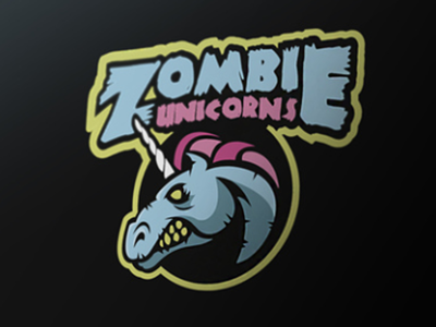 Zombie Unicorns Esports branding esports identity logo
