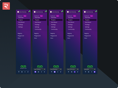 Semgrep App Navigation navigation r2c semgrep states ui ux