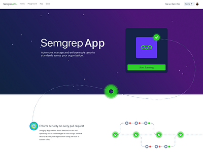 Semgrep App Landing page