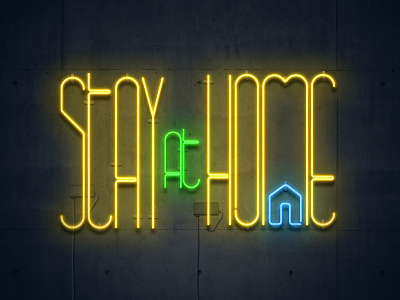 Stay at Home concept design graphicdesign lets play light london photoshop stayathome stayhome staysafe typography visualdesign