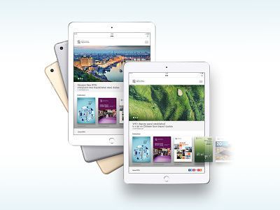 WTO Digital publications app concept app design digitaldesign publication ui ux visualdesign