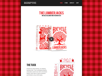 New Lumberjack Site clean lumberjack plaid playing cards team disruptive website white